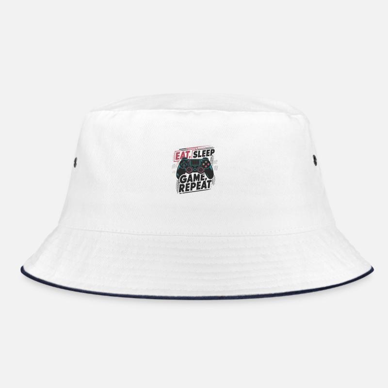 Eat, Sleep, Game, Repeat Bucket Hat