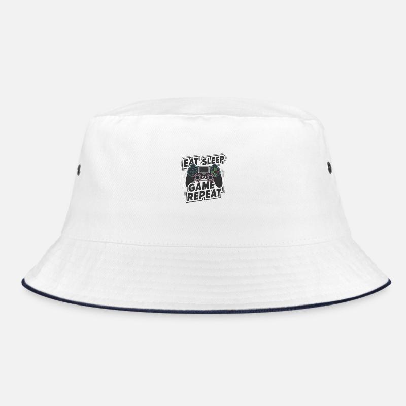 Eat, Sleep, Game, Repeat Bucket Hat