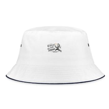Verfolge deine Träume - Bucket Hat - Weiß/Navy - Vorne