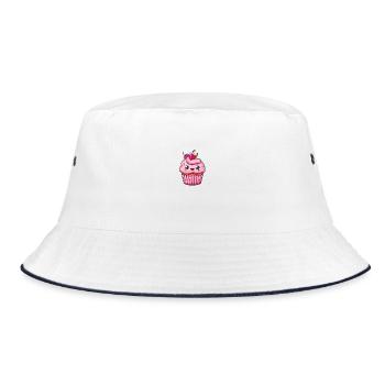 Cute Cupcake Design - Bucket Hat - white/navy - Front