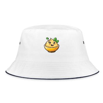 Funny Mustard Bowl Comic - Bucket Hat - white/navy - Front