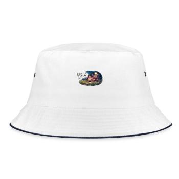 Live simply, dream big - Bucket Hat - white/navy - Front