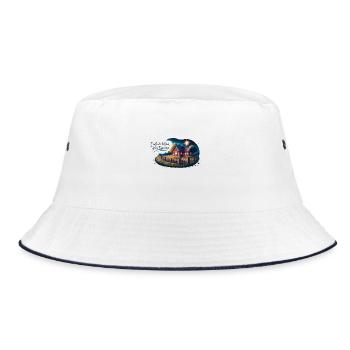 Live simply, dream big - Bucket Hat - white/navy - Front