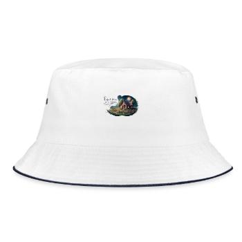 Live simply, dream big - Bucket Hat - white/navy - Front