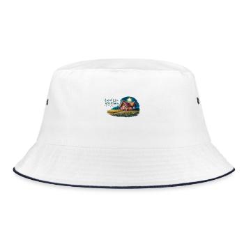 Live simply, dream big - Bucket Hat - white/navy - Front