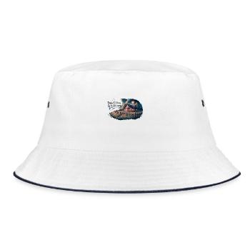 Live simply, dream big - Bucket Hat - white/navy - Front
