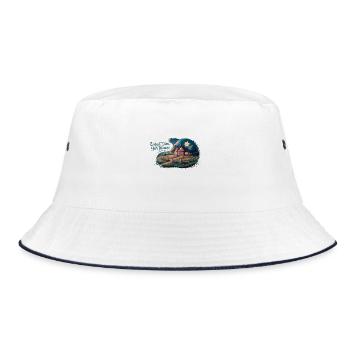 Live simply, dream big - Bucket Hat - white/navy - Front
