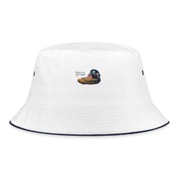 Live simply, dream big - Bucket Hat - white/navy - Front