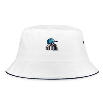 Berlin - Brandenburger Tor Basecap and Sunglasses - Bucket Hat - Weiß/Navy - Vorne