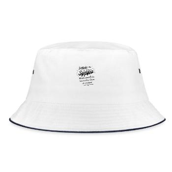 nice but my mouth refuses to cooperate - Bucket Hat - white/navy - Front