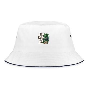 Stay wild, stay free - Bucket Hat - white/navy - Front