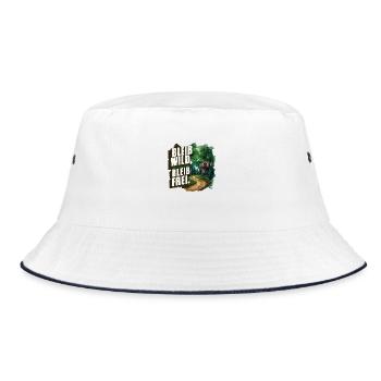 Bleib wild, bleib frei - Bucket Hat - Weiß/Navy - Vorne