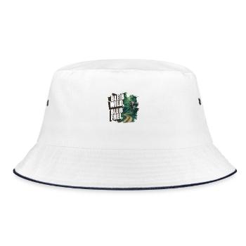 Bleib wild, bleib frei - Bucket Hat - Weiß/Navy - Vorne