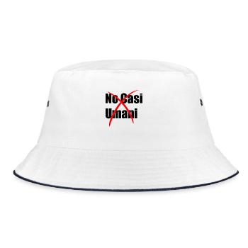 No human cases - Bucket Hat - white/navy - Front