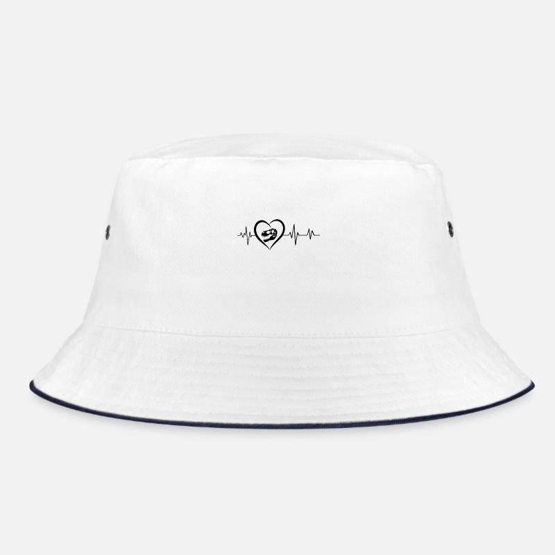 Herzschlag Dinosaurier Schädel Bucket Hat