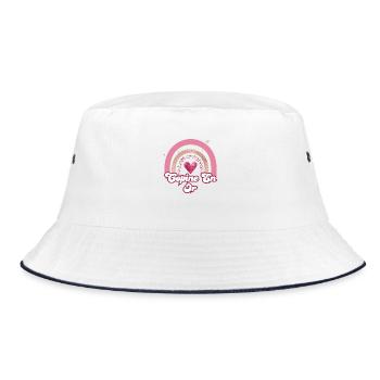 copine en or rainbow rose - cadeau copine - Bob - blanc/marine - Devant