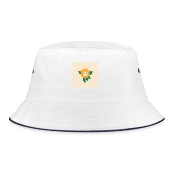 Mein Kind - Bucket Hat - Weiß/Navy - Vorne