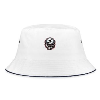 Witch at Full Moon – Witching Hour - Bucket Hat - white/navy - Front