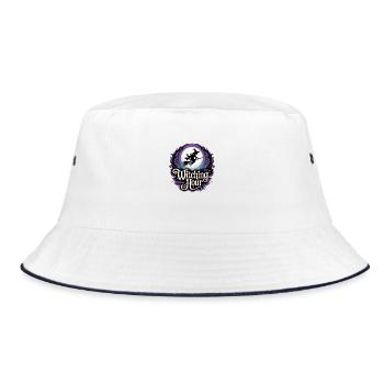 Witch at Full Moon – Witching Hour - Bucket Hat - white/navy - Front
