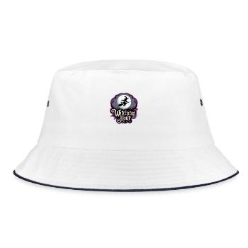 Witch at Full Moon – Witching Hour - Bucket Hat - white/navy - Front