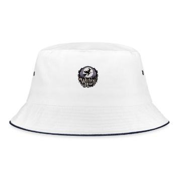 Witch at Full Moon – Witching Hour - Bucket Hat - white/navy - Front