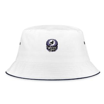 Witch at Full Moon – Witching Hour - Bucket Hat - white/navy - Front