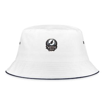 Witch at Full Moon – Witching Hour - Bucket Hat - white/navy - Front