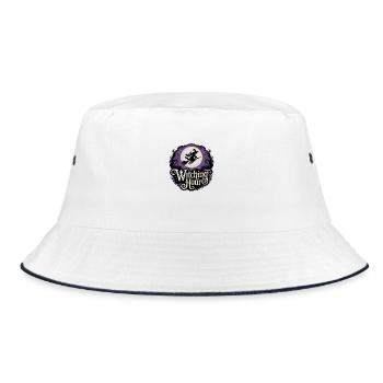 Witch at Full Moon – Witching Hour - Bucket Hat - white/navy - Front