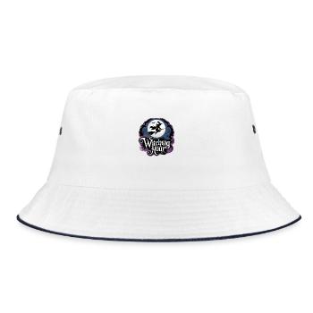 Witch at Full Moon – Witching Hour - Bucket Hat - white/navy - Front