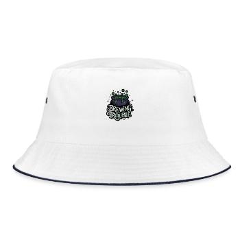 Hexenkessel – Brewing Trouble - Bucket Hat - white/navy - Front