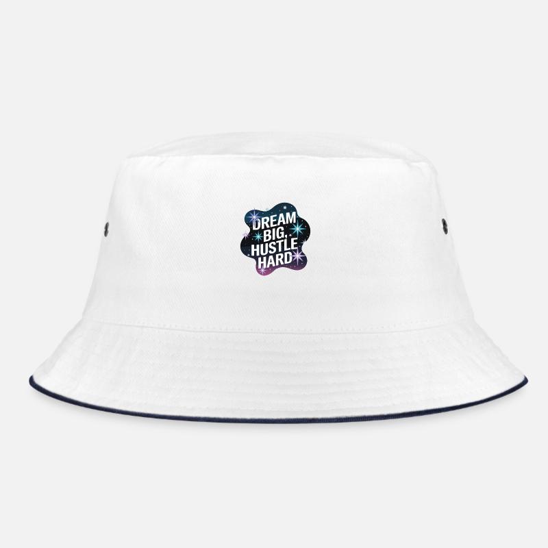 Dream Big, Hustle Hard – Night Sky Bucket Hat