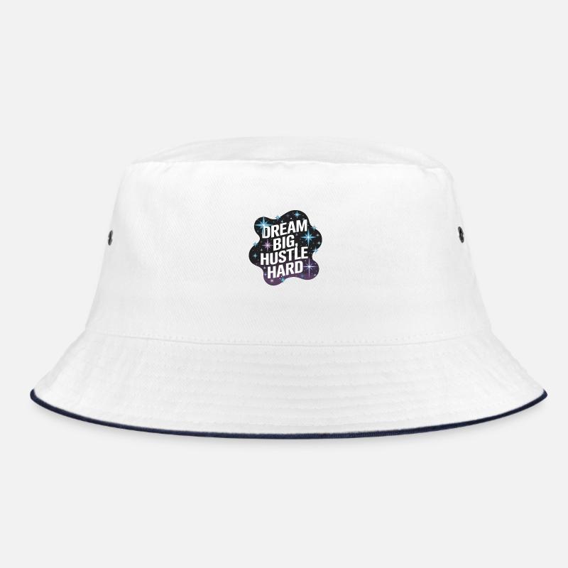 Dream Big, Hustle Hard – Nachthimmel Bucket Hat