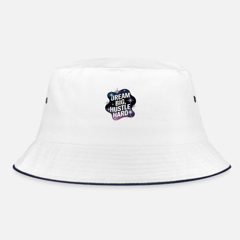 Dream Big, Hustle Hard – Night Sky Bucket Hat