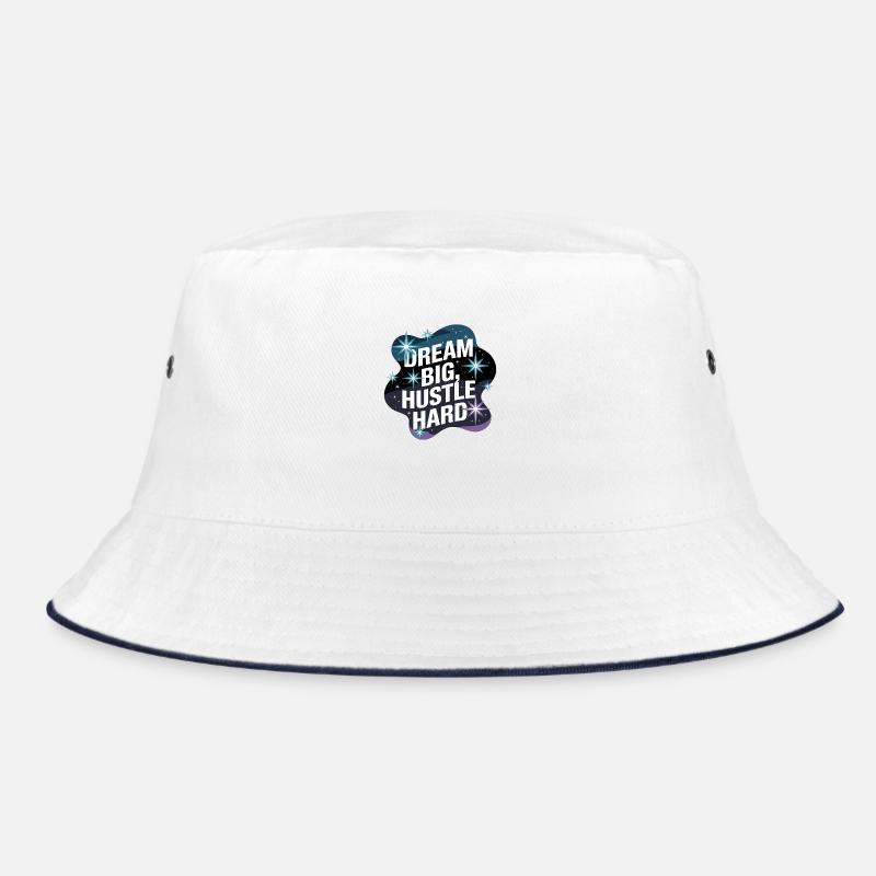 Dream Big, Hustle Hard – Nachthimmel Bucket Hat