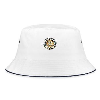 Create Your Own Sunshine – Strahlende Sonne - Bucket Hat - white/navy - Front