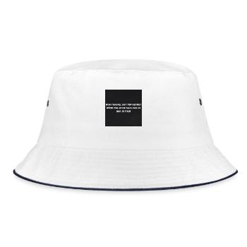 Meine Arbeit ist streng geheim, auch wenn ich es nicht weiß - Bucket Hat - Weiß/Navy - Vorne