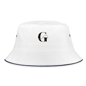 Infinite letter g - Bucket Hat - white/navy - Front