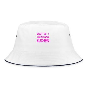 Kuchen - Bucket Hat - Weiß/Navy - Vorne