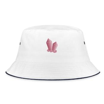 Crystal Pink - Bucket Hat - white/navy - Front