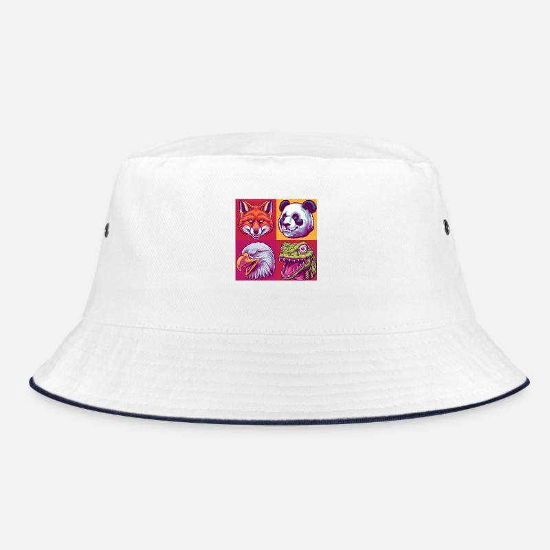 Pop-art Tiere Fuchs Panda eagle snake Halloween Bucket Hat