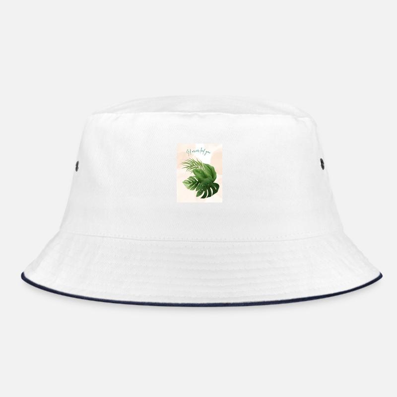 I'd Never Leaf You - Minimalist Greenery Design Bucket Hat