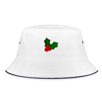 Stechpalme - Bucket Hat - Weiß/Navy - Vorne