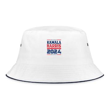 Vintage Kamala Harris 2024 for the electorate campaign - Bucket Hat - white/navy - Front
