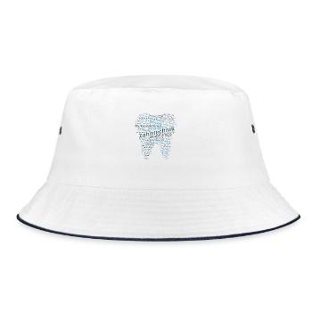 Dental Technology Wordcloud blue - Bucket Hat - white/navy - Front
