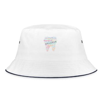 Dental Technology Wordcloud colorful - Bucket Hat - white/navy - Front
