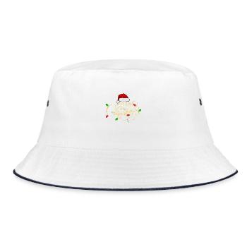 Santa - Bucket Hat - Weiß/Navy - Vorne