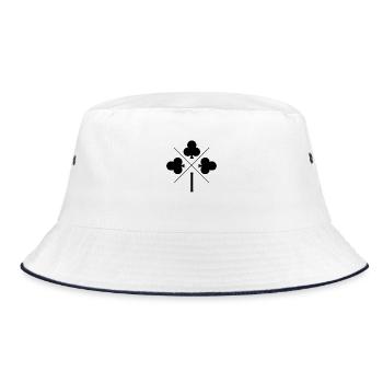 Letter i lucky clover - Bucket Hat - white/navy - Front