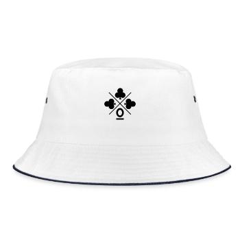 Letter o lucky clover - Bucket Hat - white/navy - Front