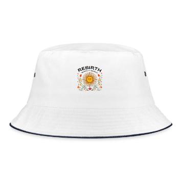 Rebirth, Reveal, Realize - Resolution of the Year - Bucket Hat - white/navy - Front