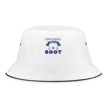 fahren boot - Bucket Hat - Weiß/Navy - Vorne
